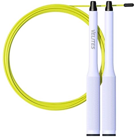 Velites Springseil Sport Fire 2.0 Ideal für Crossfit, Fitness, Boxen - Profi Springseil für Double Unders - Eloxiertes Aluminium Cover