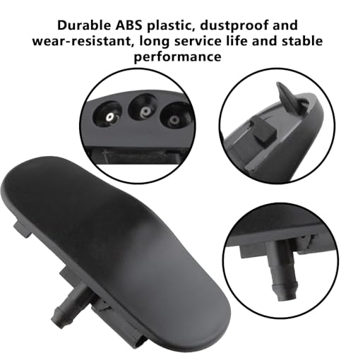 Oiieco 2Pcs Front Windscreen Washer Spray Nozzle Jet with Heated for Audi A1 A3 A4 A5 Q3 Q5 Q7 TT 2008-2017 4G8988987 4GD955987, Front Windscreen Washer Jets,Windscreen Spray Nozzle - Image 2
