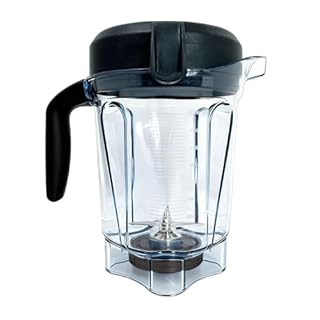 Blender Pitcher 64 oz Low-Profile Clear, Replacement Container for 5300, 6500,750,7500, 5200, 6000, 6300,VM0102, VM0103, VM0197, G/Propel/Professional Series etc., 2-year warranty