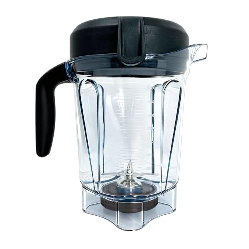 Blender Pitcher 64 oz Low-Profile Clear, Replacement Container for 5300, 6500,750,7500, 5200, 6000, 6300,VM0102, VM0103, VM0197, G/Propel/Professional Series etc., 2-year warranty