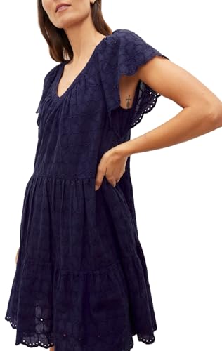Image of Velvet Women's Wynette Embroidered Cotton Dress