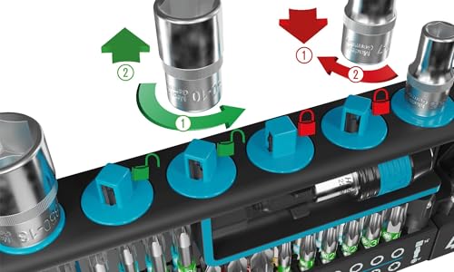 Image of HAZET Smartholder Tool Holder 2300SH-1 I 39-Piece Tool Bit Set, Drive: Hexagon 6.3 (1 /4 Inch), Square 6.0.12 in (1 /4 Inch) I Practical Tool Set Extremely Handy and Compact
