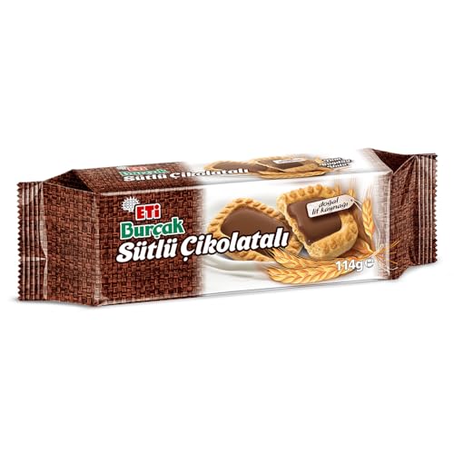 Eti Burçak Sütlü Çikolatalı Bisküvi 114 g x 12 Adet