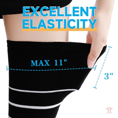 Image of Kayhoma Extra Long Gradient Zebra Stripe Thigh High Socks Over the Knee High Socks,2 Pairs