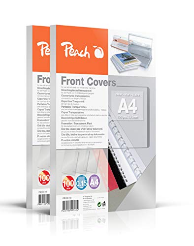 Feuilles de protection transparentes Peach A4 lot de 200 pour reliure