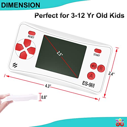 AOKLEE Portable Handheld Game for Kids Adults Preloaded 168 Classic Retro Handheld Games 2.5" Display for Seniors (White) - Thumbnail 4