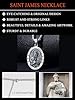 Seiyang St James Necklace for Men 925 Sterling Silver Saint James Medal St. James Pendant Protection Jewelry Religious Gifts for Men #4
