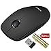 Slim Wireless Mouse,2.4G Ultra Thin Computer Mouse with Nano Receiver, Noiseless and Silent Click,Travel Portable Mice for Laptop,Mac,Notebook,PC and Tablet (1 Battery for Free)