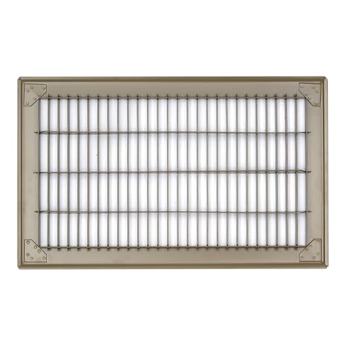 Fits 8x14 and 14x8 Duct Opening | Return Air Floor Grille by Handua | Walkable Vent Cover Grill for Floor | Brown | Heavy Duty Fixed Blades | Outer Dimensions: 9.75"W X 15.75"H by Handua - Image 4
