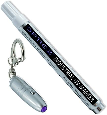 Opticz Blacklight Reactive Invisible Blue Ink Industrial UV Marker with UV Light