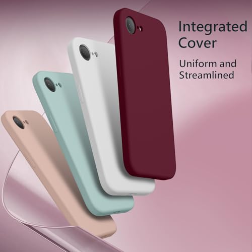 Image of FireNova Magnetic for iPhone 17e Case /iPhone 16e Case, Compatible with MagSafe, [Silicone Camera Protection] Microfiber Lining Phone Case, 6.1 inch, Plum
