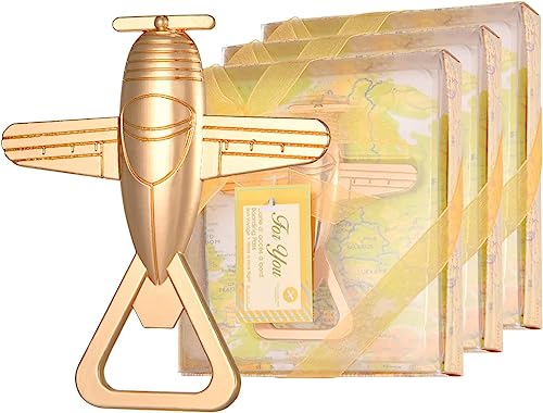 40 Airplane Bottle Opener with Gift Box, Aviation Gifts for Pilot, Airplane Travel Bottle Opener for Baby Shower Return Guest Souvenir Gifts and Party Favor Wedding Birthday Decorations