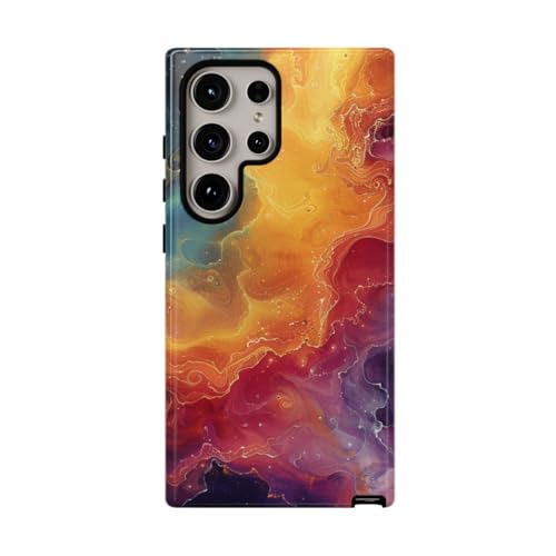 Coque Samsung S24 Ultra nébuleuse cosmique multicolore brillante
