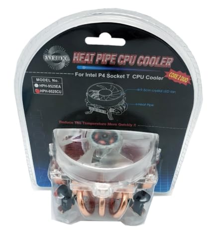 Ventilador de PC EverCool HPH-9525CU de cobre transparente para solucionar fallos por calor