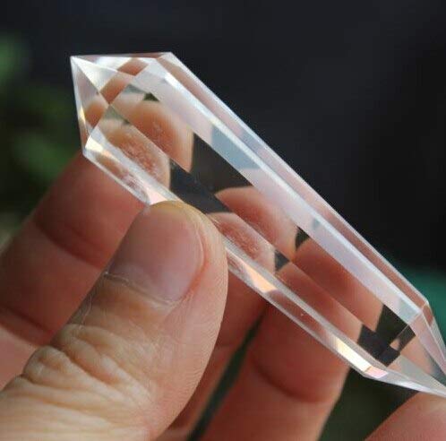 4 Piezas Vogel Estilo Cristal de Cuarzo Transparente Natural 12 Caras Wand Point 126g ERTEYIN