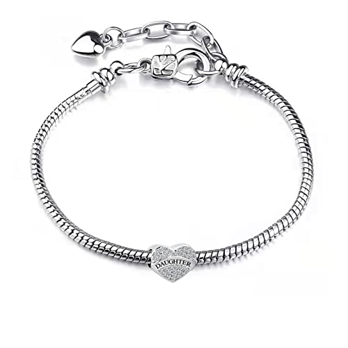 Abalorio de corazón compatible con Pandora para personalizar joyas 4