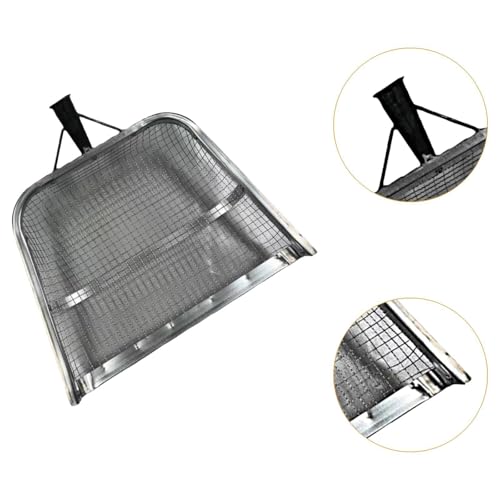 Ｂｅｓｇａ Peneira agrícola de metal de malha 14,5 x 17,3 polegadas portátil para peneirar areia, pedras,