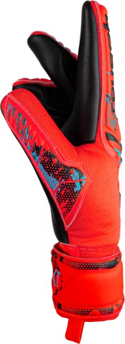 Reusch Attrakt Grip Evolution Goalkeeper Gloves, Bright Red/Future Blue/Black, Size 8 #TOP2