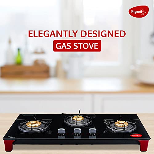 Pigeon by Stovekraft Infinity LPG Gas Stove 3 Burner Manual Ignition