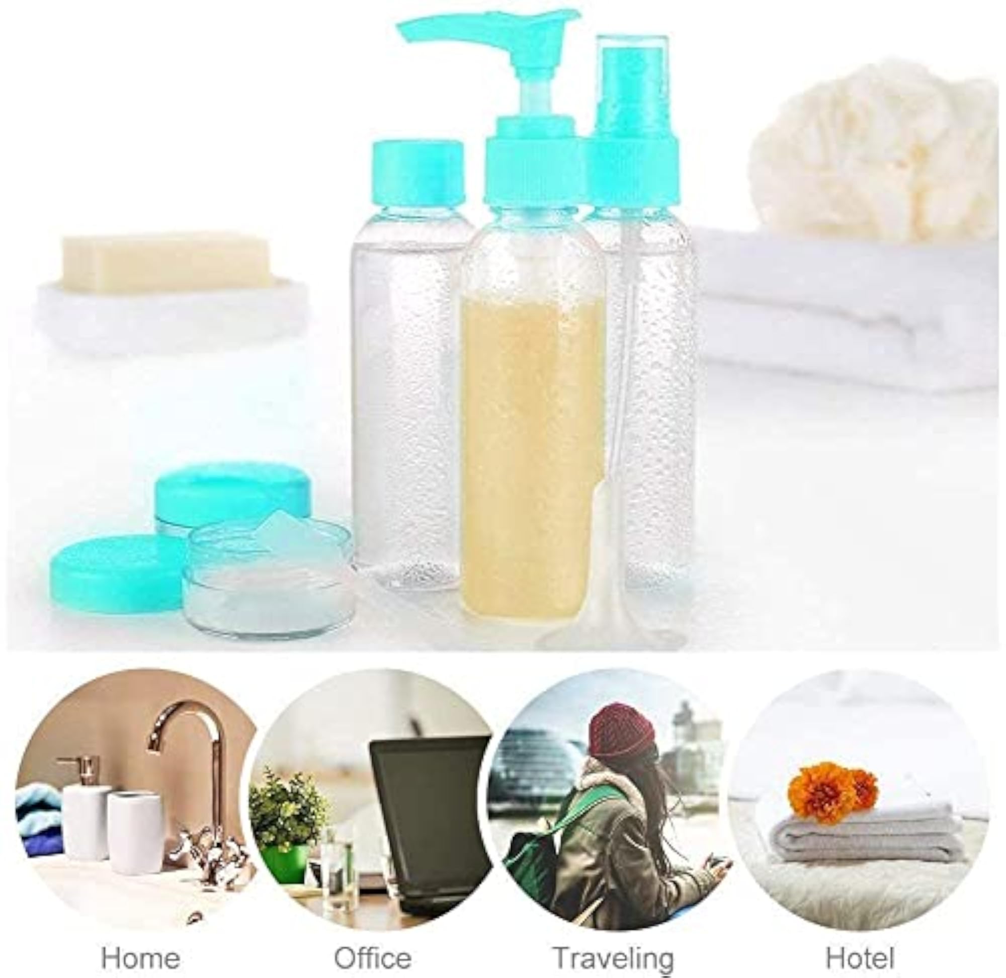 Travel Bottles for Toiletries, TSA Approved Silicone Containers