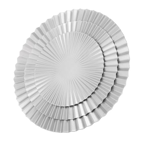 Image of DOITOOL 3pcs Silver Metal Sunburst Wall Art Sculpture