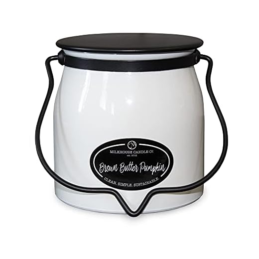 Milkhouse Candle Company, Brown Butter Pumpkin, Creamery Collection, Fall Scented Soy Candle: Butter Jar Candle, 16 Ounce