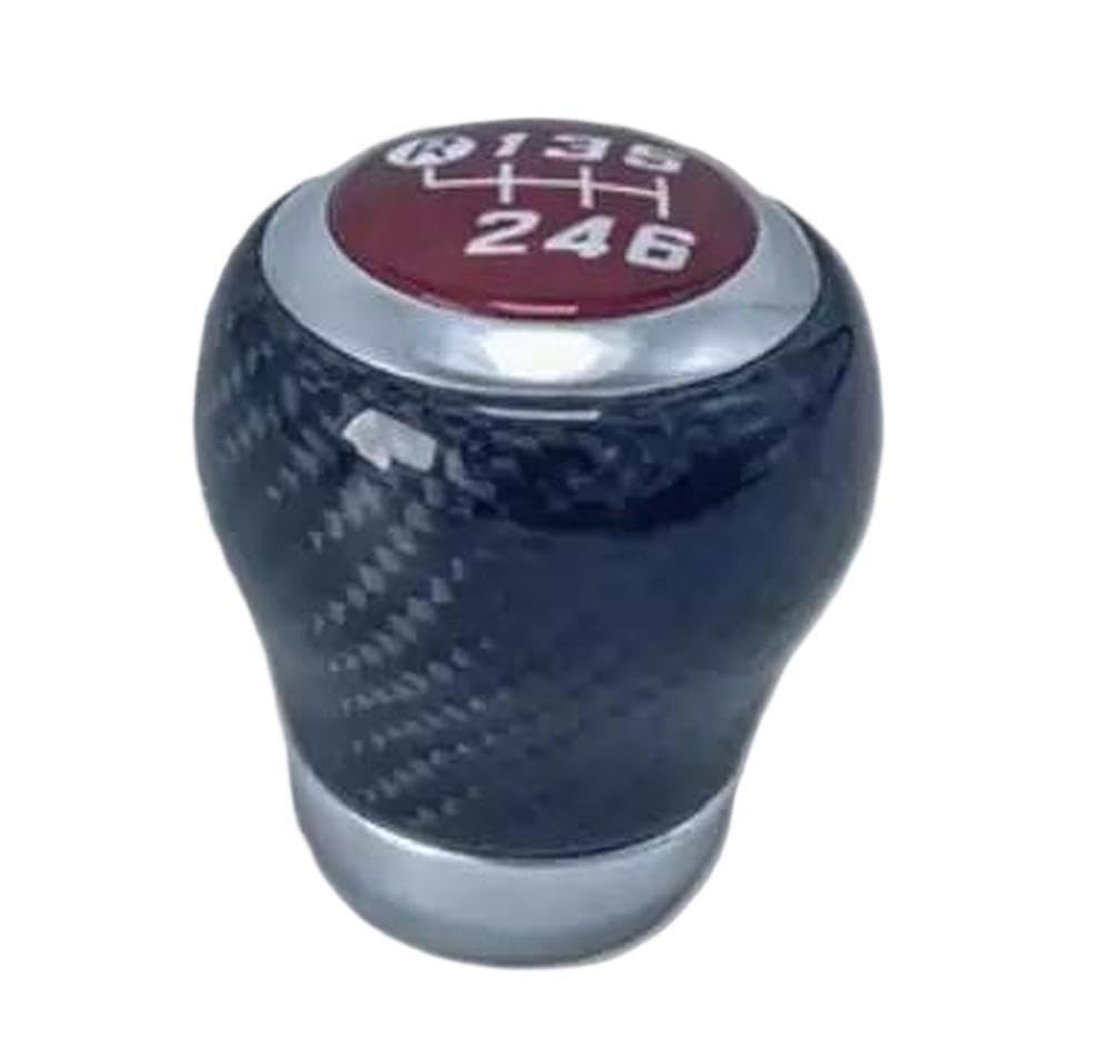 Sxqpocar Red 2 6 Speed Carbon Fiber Gear Shift Knob For Toyota 86 For Gt86 For Gr86 2012-2023 Shift Lever Head(Red 2)