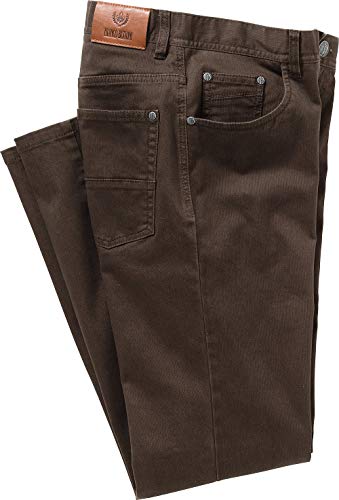 Franco Bettoni Herren Stretch-Jeans - sportlich-Elegante Freizeithose in Olivgrün, mit Raffinierter Streifen-Optik, Denim-Jeans, Gr. 24 - 58 Cover