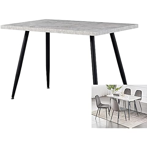 AINPECCA Grey Marble Effect Dining Table Cover
