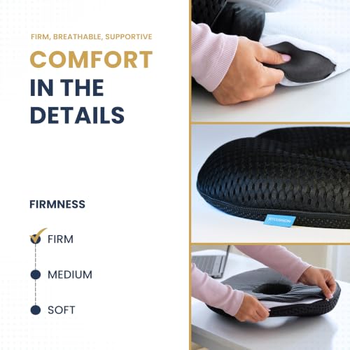 Firm Donut Cushion for Women, Hemorrhoid Pillow for Tailbone & Coccyx Pain by SitCushion - Used condition - Image 3