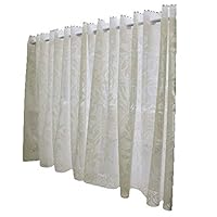 Amazon｜カフェカーテン ナチュラルリーフ 3488 ホワイト 68cm丈 × 巾