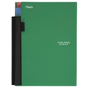 Five Star Advance 2 Subject notebook, 9 – 1/5,1 x 15,2 cm, 100 fogli Green