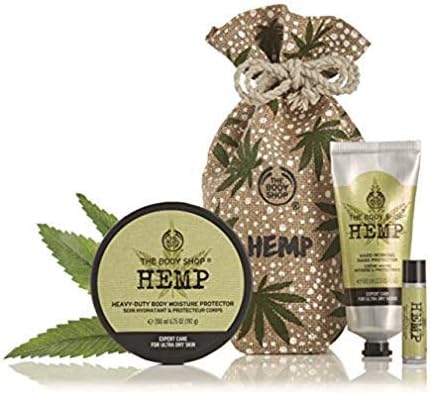 Winter Protection Hemp Expert Moisture Pouch - Hand Protector (100ml) Body Moisturiser (200ml) Lip Care (4.2g)