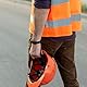 FLEXEO Warnwesten nach EN ISO 20471 - Auto - KFZ - Sicherheitsweste - Warnschutzweste - Warnweste - high Visibility Vest - Erwachsene - Sicherheits Set - EU Norm (4 Stück, Orange)