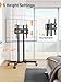 Perlegear Rolling TV Stand, Mobile TV Stand with Wheels for 32-75 inch TVs, Height Adjustable Mobile TV Cart with -15° to +5° Tilt, Rolling Cart for 4K TV Max VESA 400x400mm up to 88lbs, PGTVMC14