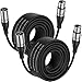 EBXYA 50 Ft XLR Cable 2 Packs - Premium Microphone Mic Patch Cord Integral Molded Balanced DMX Mixer Cables 50ft, Black