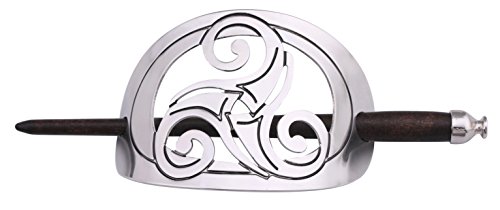 LIKGREAT Vintage Nordic Triquetra and Triskele Celtic Knot Hair Barrettes Hair Slide for Women (1)