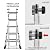 22 FT Aluminum Multi-Position Ladder with Wheels, 300 lbs Weight Rating, Foldable A-Frame and Straight Design with Non-Slip Feet