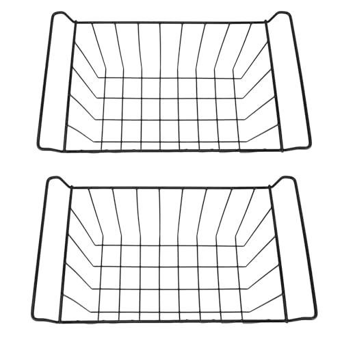 Panier de congélateur en fil d'acier robuste et durable de couleur noire - 2