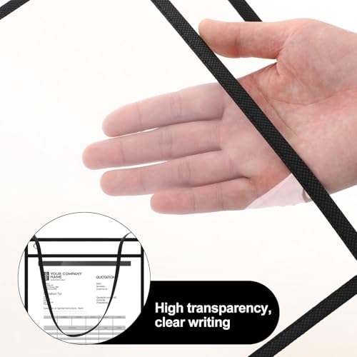 Pochettes porte-tickets suspendues PVC transparent effaçables à sec