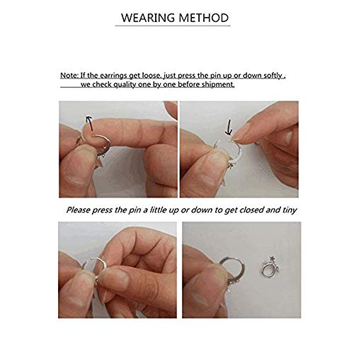 Cz Princess Crown Cubic Zirconia Small Hoop Earrings For Women Teens Girls 925 Sterling Silver Dainty Cute Tiny Huggie Hinged Hoops Tragus Pose Pin Hypoallergenic Earrings Jewelry (Silver) #TOP4