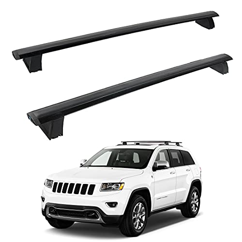 Tata.Meila Roof Rack Cross Bars for Jeep Grand Cherokee 2011-2021 Aluminum CrossBars Replacement for Rooftop Cargo Carrier Bag Luggage Kayak Canoe Bike Snowboard Skiboard