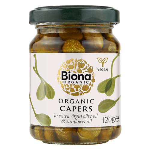 BIONA Organic Capers In Olive Oil, 120 GR