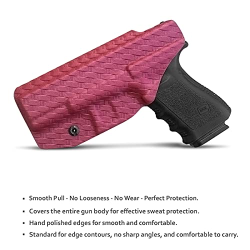POLE.CRAFT Carbon Fiber IWB Kydex Holster Fits: Glock 19 19X 25 44 45 (Gen 1 2 3 4 5) & Glock 23 32 (Gen 3 4) - Inside Waistband Carry Holster for G19 G19x G23 G25 G32 G44 G45 - Thumbnail 2