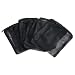 SLSON 12 Pcs Aquarium Filter Bag Nylon Media Mesh Bags Reusable Net Bags with Plastic Zipper for Fish Tank Bio Balls, Pelletized Carbon, Ammonia Remover and Ceramic Rings,Black