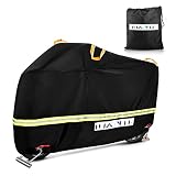 Waterproof Motorcycle Cover,Winter Snow Cover All-Weather Outdoor Protection & Reflective Anti-Tear