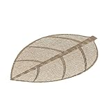 " Pack de 4 piezas " Dcasa - Juego de 4 salvamanteles de Mesa Hoja Beige Fibra 50 x 33 cm