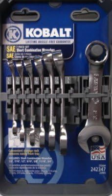 7pc SAE Short Combination Wrench Set USA 22965