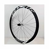 Roues Arrière De Vélo De Route 700C Jantes De Vélo À Double Paroi en Aluminium 38mm, Roues De Course À Frein À Disque, Cassette 7/8/9/10/11/12 Vitesses, 10x135mm QR, 24 Trous(Silver)