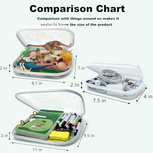 Image of Clear Hard Shell Zipper Case,3PCS Transparent Clear Zipper Pouches,Hard Side Plastic Case Set,Portable Travel Storage Organizer Bins